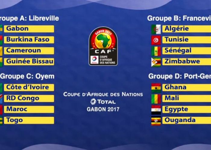 CAN 2017 : L'Algérie dans le groupe de la Tunisie, le Zimbabwe et le Sénégal 