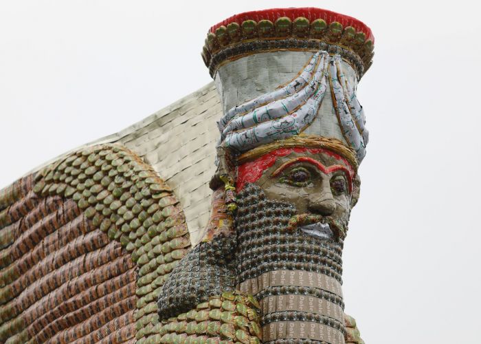 Une statue irakienne, détruite par Daech, reconstituée sur le parvis de Trafalgar Square à Londres