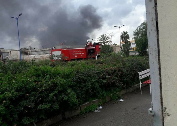 Incendie sur le chantier de la nouvelle aérogare internationale d'Alger (Vidéo)