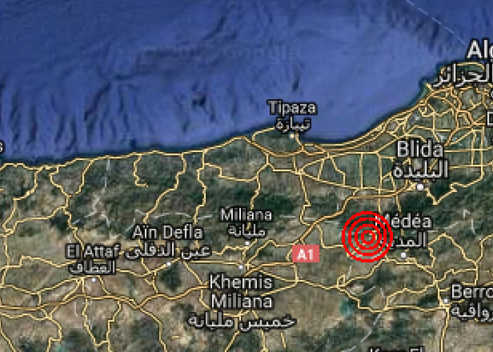 Une secousse tellurique de magnitude 3.6 au Nord-Ouest de Tamezguida (Médéa)