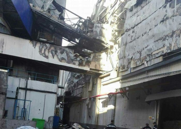 Incendie à la raffinerie de sucre de Cévital de Béjaia