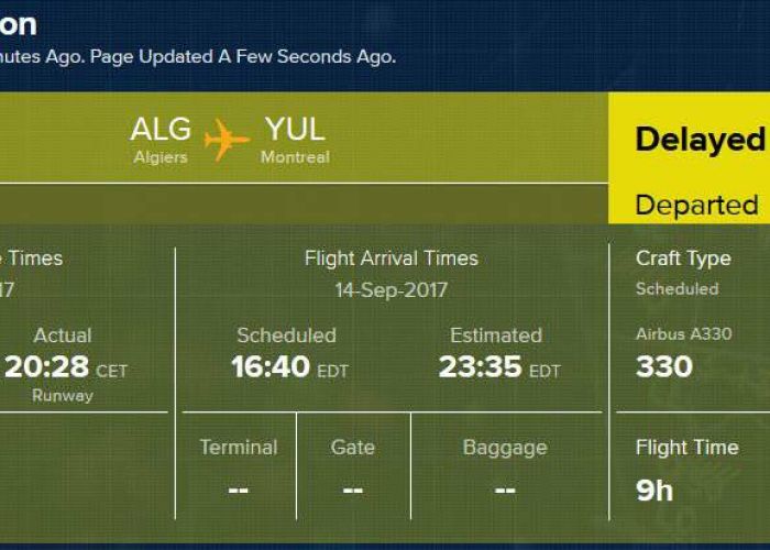 Un avion d'Air Algérie à destination de Montréal fait demi-tour à cause d'un problème technique