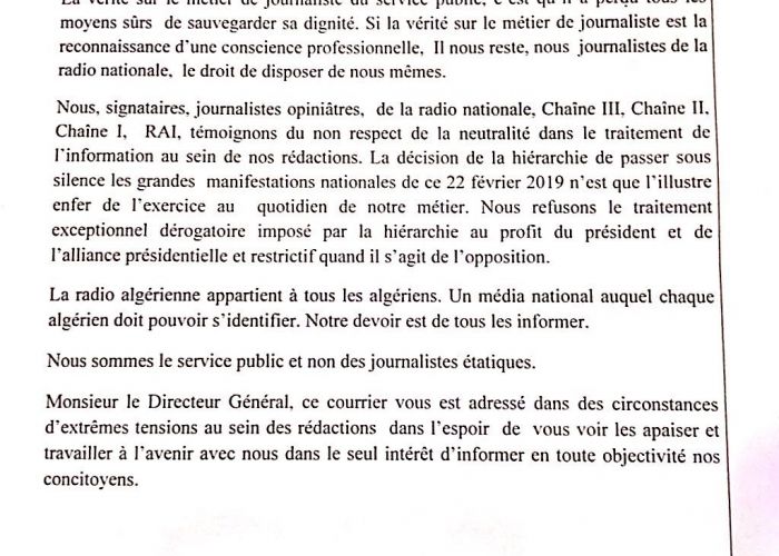 Manifestation du vendredi: les journalistes des radios publiques se démarquent du silence radio 