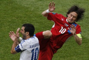 Euro-2012 - Groupe A: la République Tchèque bat la Grèce 2 à 1