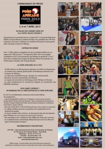 La Foire Africaine de Paris reportée au mois d'avril 2013