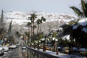 Tempête au Proche-Orient, touché par des pluies torrentielles
