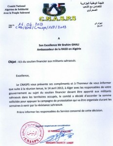 Les services secrets algériens accusés de soutien financier aux sahraouis 