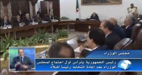 Bouteflika préside son premier Conseil des Ministres après sa réélection (Vidéo) 