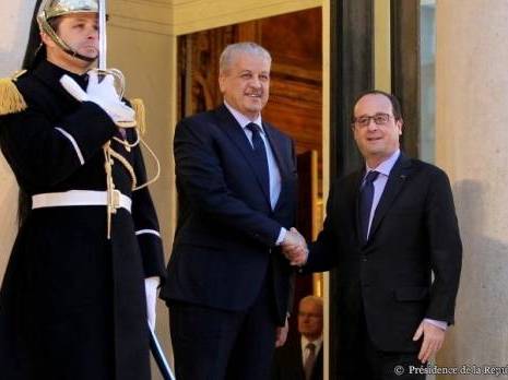 Sellal reçu à Paris par le président François Hollande