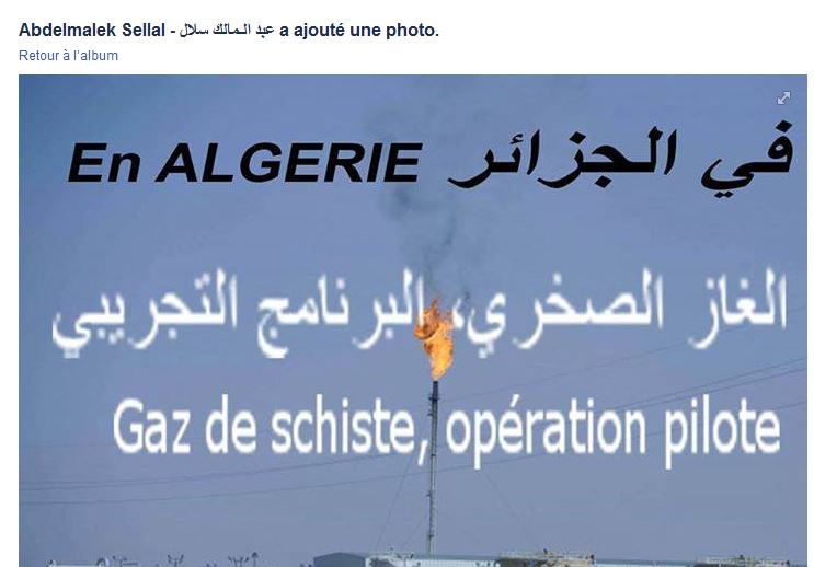 Sellal : "L'exploitation du gaz de schiste n’est pas à l’ordre du jour du gouvernement"