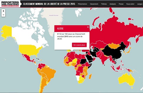Liberté de la presse : L'Algérie à la 119e place selon le classement RSF