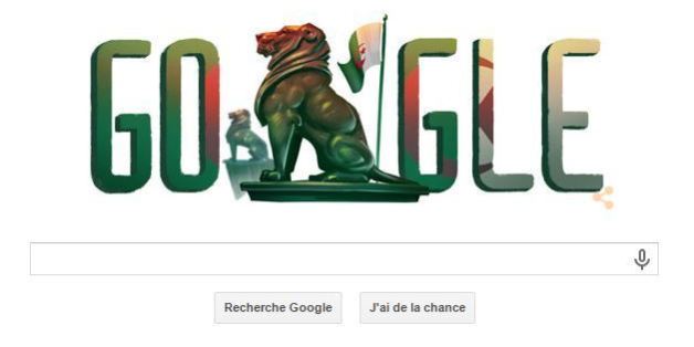 Google célèbre la fête de l'indépendance de l'Algérie