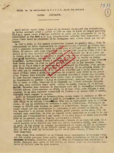 Nouveaux documents : Le rôle trouble de Yacef Saadi et Zohra Drif