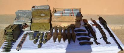Armes découvertes à Bordj Badji Mokhtar