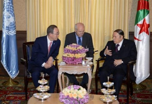 Le Président Bouteflika reçoit le secrétaire général de l'ONU