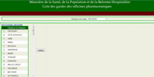 La liste des pharmacies de garde disponible sur le web