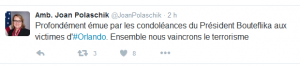 L'ambassadrice US "émue" par les condoléances du président Bouteflika aux victimes d'Orlando