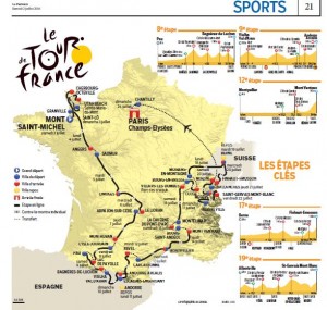 Départ de la 103e édition du Tour de France au Mont-Saint-Michel