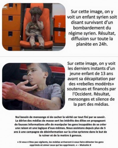 Manipulation médiatique des images par l'Occident
