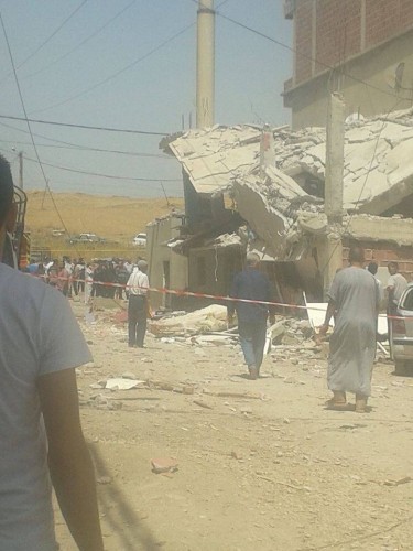 Explosion d'une conduite de gaz à Constantine, un immeuble détruit